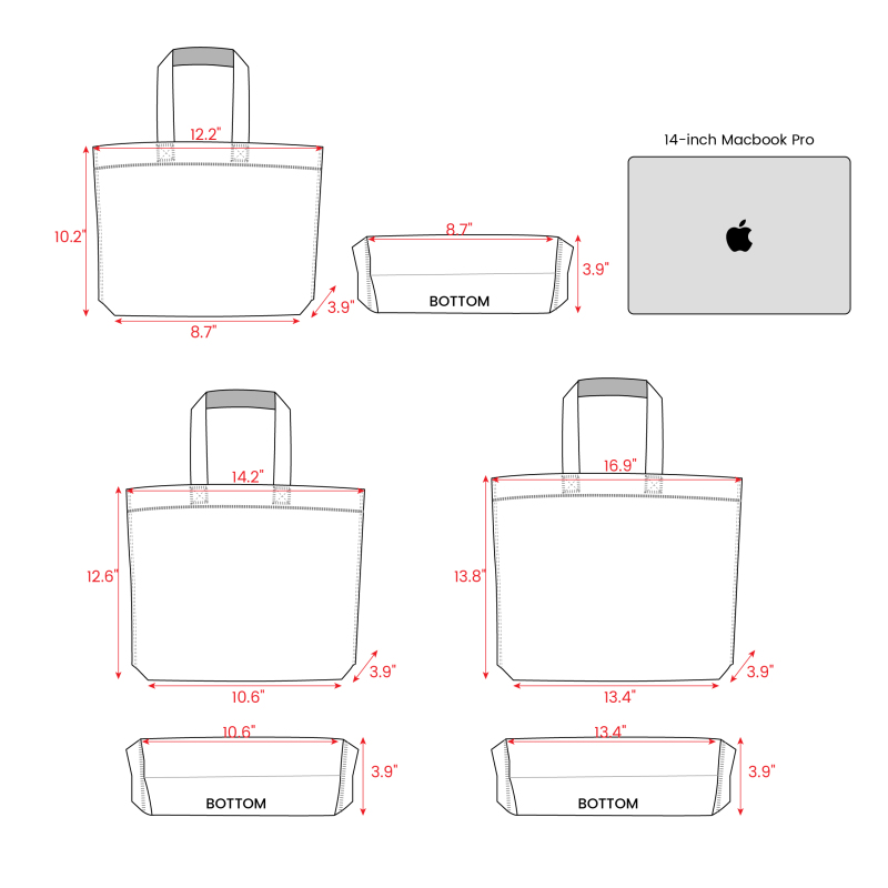 Custom Non Woven Tote Bags with Bottom Gusset